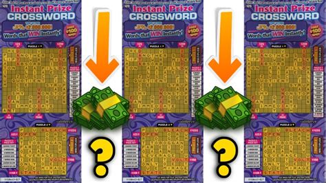 20 INSTANT PRIZE CROSSWORD SCRATCH OFF TICKETS YouTube