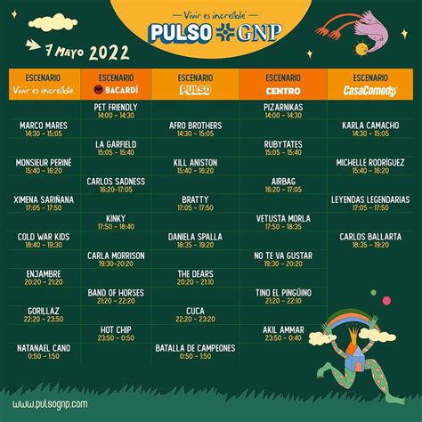 Pulso GNP 2022 Cartel fecha artistas sede horarios boletos y más