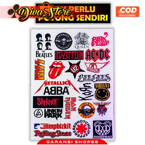 Jual Stiker Aesthetic Stiker Aesthetic Stiker Band Stiker Band Metal