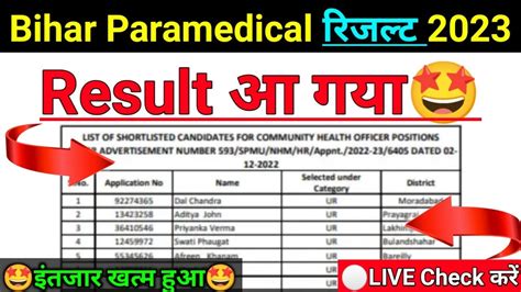 Bihar Paramedical Result Bihar Paramedical Ka Result Kab Aaega