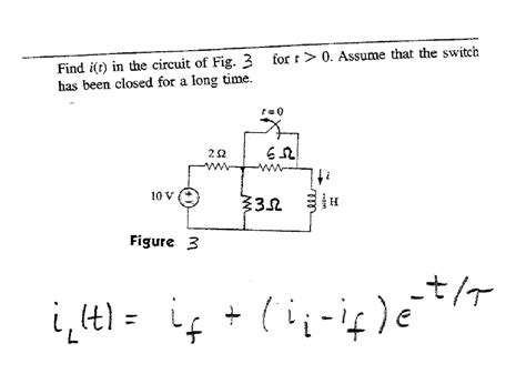 Solved Find I T In The Circuit Of Fig For T Assume Chegg