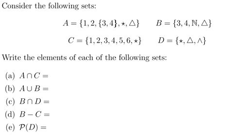 Solved Consider The Following Sets A {1 2 {3 4} A}