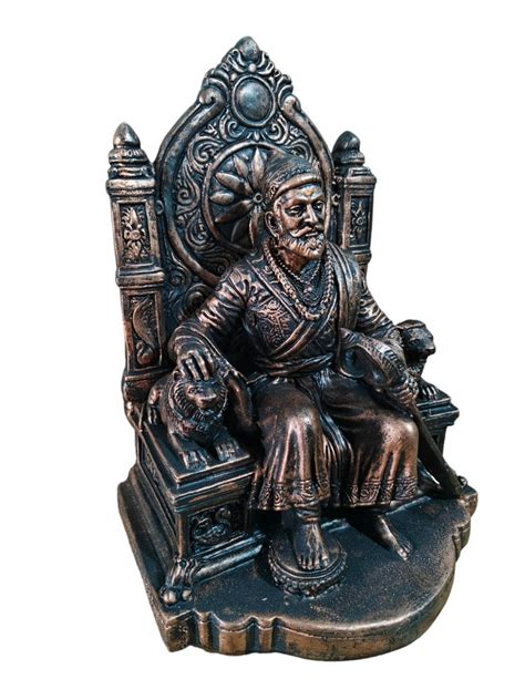 Copper Fiber Chhatrapati Shivaji Maharaj Statue For Interior Decor At