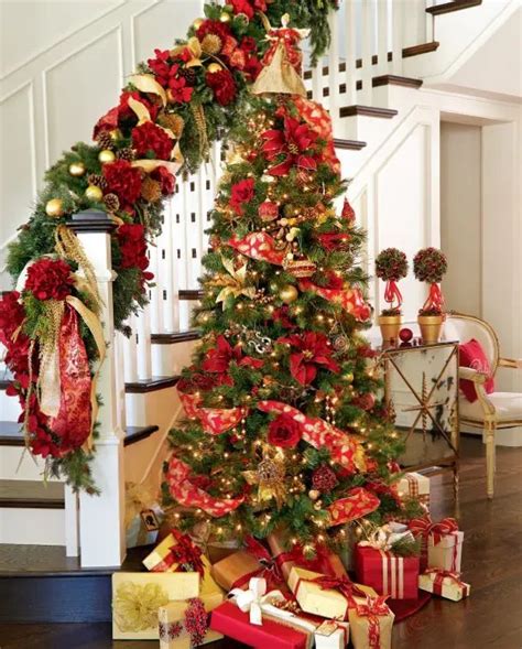 Christmas Tree Ideas Red And Gold Decoomo