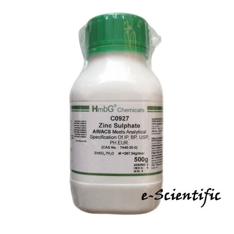 Zinc Sulfate Zinc Sulphate Heptahydrate Aracs 500g Hmbg Shopee