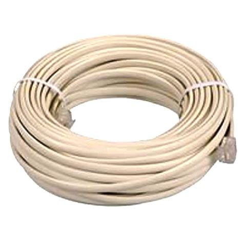 Boostwaves Superclear 50 Ft Foot Ivory Beige Telephone Extension Cord Cable Line Wire Rj 11