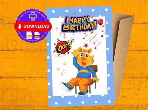 Printable Belated Birthday Card Etsy