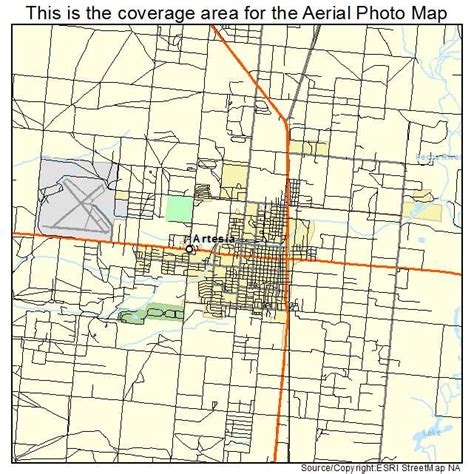 Aerial Photography Map of Artesia, NM New Mexico