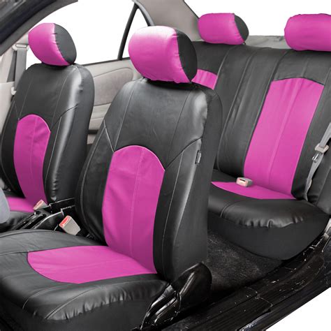 Fh Group Perforated Leather Seat Covers For Auto Car Sedan Suv Van Full Set With 4 Headrest