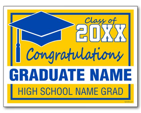 Custom Graduation Sign - 24x18 Yard Sign with Stake