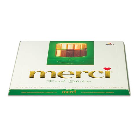 Конфеты шоколадные MERCI (Мерси), ассорти из шоколада с миндалем, 250 г ...