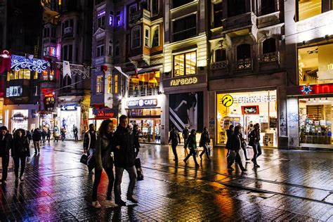 Travel Photography Istanbul Istiklal Avenue At Night