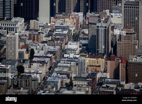 Aerial Photograph Bush St San Francisco California Stock Photo Alamy