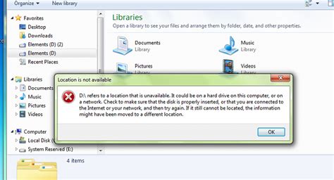 Location Not Found Error Message Windows Forums