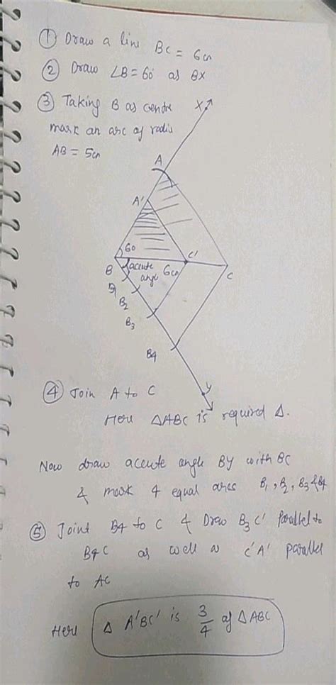 Draw A Triangle A B C With Side B C 6 Mathrm Cm Mathrm