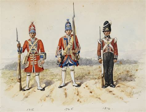 Royal Welch Fusiliers Uniforms, 1715, 1745, 1814 | Art UK