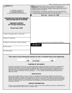 Fillable Online Nces Ed Finance Survey Ipeds Department Of