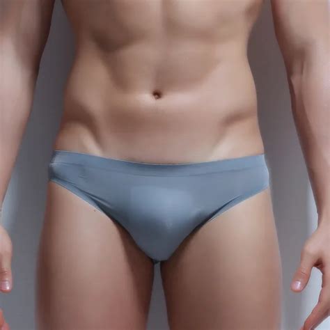 Wj Ice Silk Mens Underwear Seamless Low Rise Solid Color Breathable U