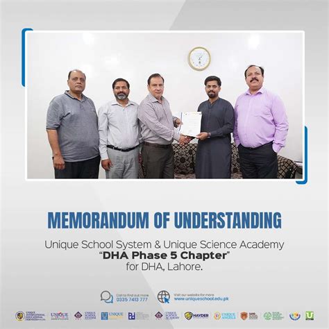 Mou For Dha Phase 5 Lahore Dha Phase 5 Chapter Unique School System