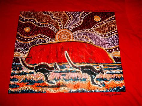 Aboriginal Art Eastwood Uluru Ayers Rock Rustic Earth Gem