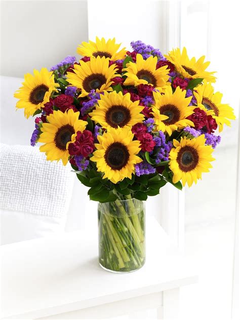 Mini Sunflower Hand-tied | Flower arrangements, Wedding flower ...