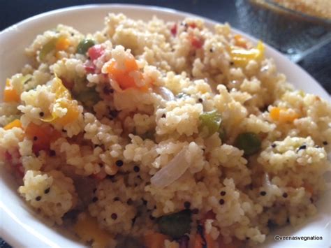 Thinai Upma Foxtail Millet Upma Veenas Vegnation