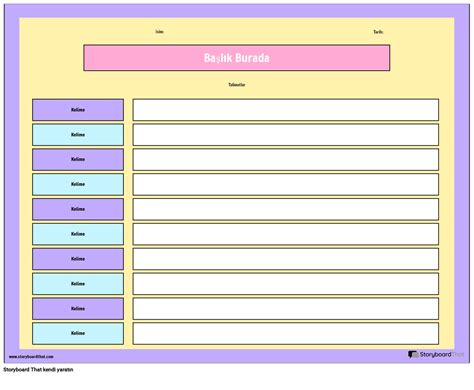 Kelime Etkinli Inin Anlam N Verme Storyboard Por Tr Examples