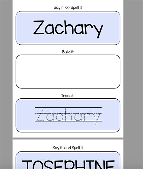 Editable Blank Name Tracing Worksheets