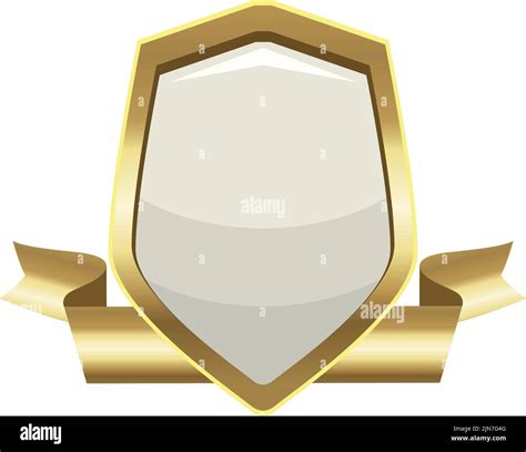 Golden Shield And Ribbon Stock Vector Image Art Alamy