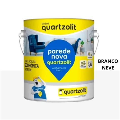 Tinta Acrílica Economica Parede Nova Branco Neve Galão 3 6L WEBER