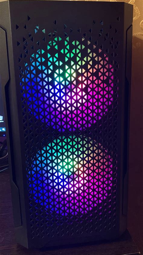 Корпус Powercase Mistral Micro Z3B Mesh LED, черный (CMIMZB-L3 ...