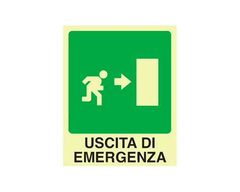 Cartello Uscita Di Emergenza A Destra