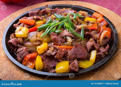 Meat Mix Sizzler Prepared And Served Stock Image Image Of Dish