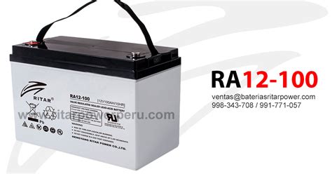 Baterías RA12100 Baterias Ritar Power en Perú Distribuidor Autorizado