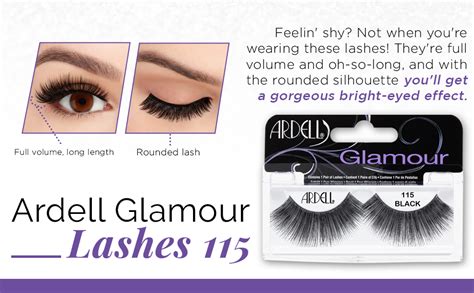 Amazon Ardell False Eyelashes Glamour Strip Lashes 115 Black 4