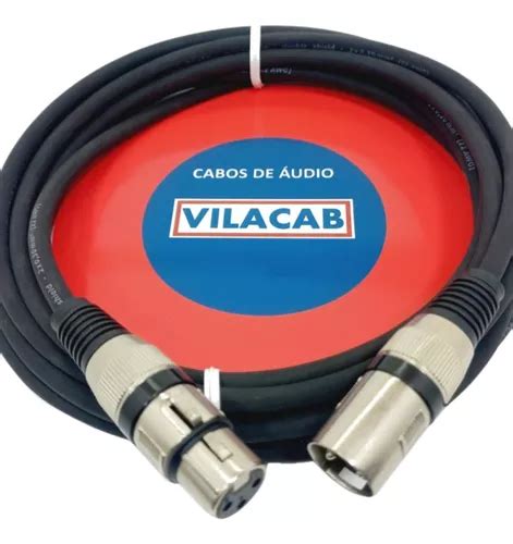 Cabo Microfone Dmx Xlr Canon Balanceado Metros Vilacab Frete Gr Tis