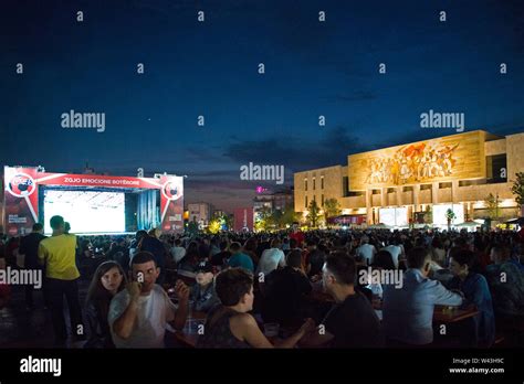 Albania Balkan Peninsula Tirana Night Life Stock Photo Alamy