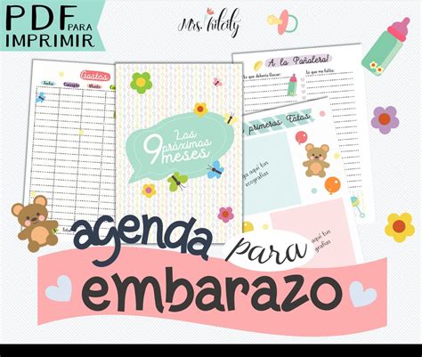 Agenda Diario De Embarazo Imprimir Etsy M Xico