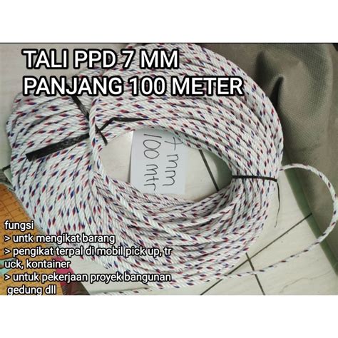 Jual TALI TAMBANG PPD 7MM PANJANG 100 METER SERBAGUNA MURAH Shopee