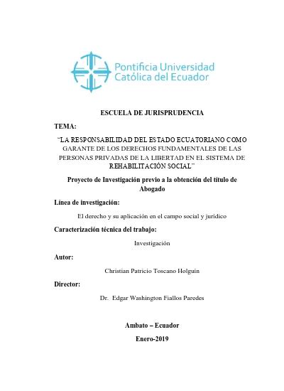 La Responsabilidad Del Estado Ecuatoriano Como Garante De Los Derechos