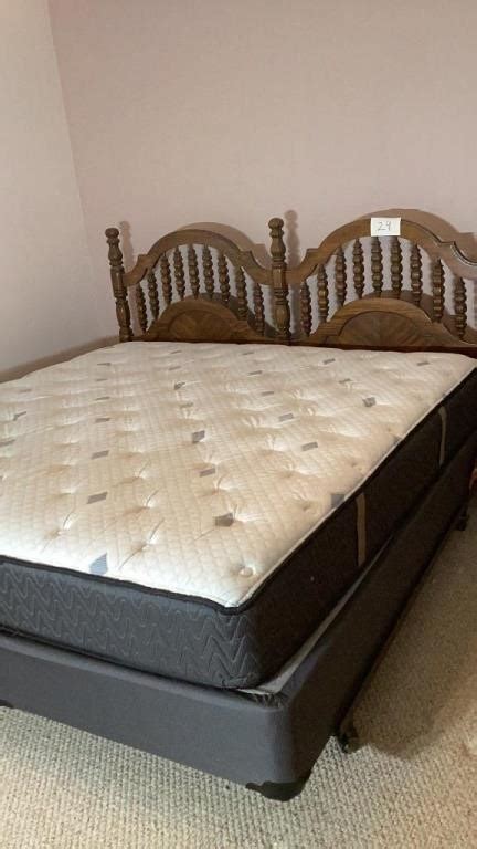 King size mattress, box, springs, headboard, and | Live and Online ...