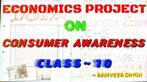 Project On Consumer Awareness For Class 10th Economics Project Abps