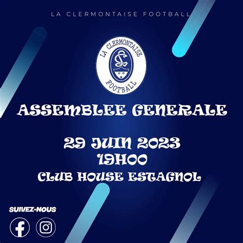 Actualit Assemblee Generale De La Clermontaise Club Football La