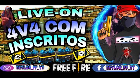 Freefire Garena ♦️free Fire Ao Vivo ♦️♦️ 4v4 Ao Vivo ♦️♦️ Rumo Aos 2k