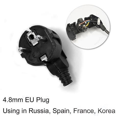 Eu Plug Adapter Rewireable Power Plug 4 0mm Male Electric Outlets