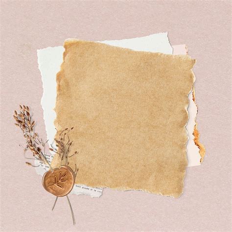 Aesthetic torn beige paper collage | Premium Photo - rawpixel