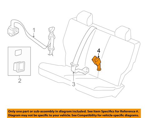 Chrysler OEM Rear Seat Belts Buckle End Right 5KJ741DVAB For Sale