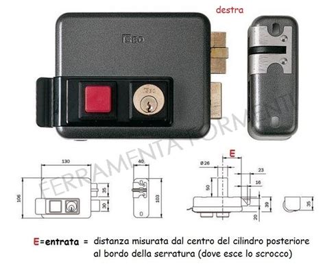 Serratura Elettrica Per PORTONCINO ISEO ART 5253 Con Pulsante 12v Con