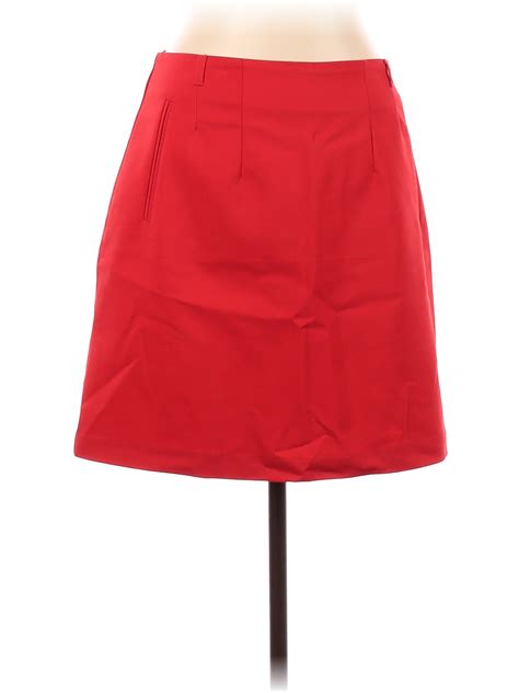 Handm Solid Colored Red Casual Skirt Size 12 51 Off Thredup