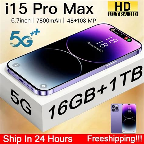 Global Version I15 Pro Max Android Smartphone Brand New 6 7inch Full